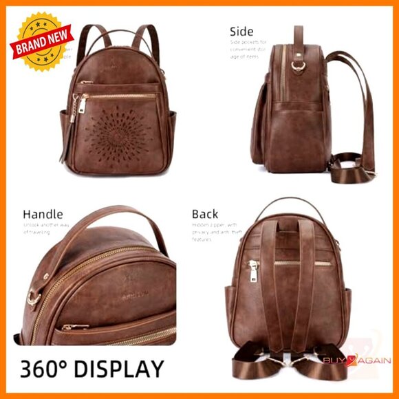 Mini PU Leather Backpack Waterproof Convertible Daypack Women\'s Travel Bag main image 4